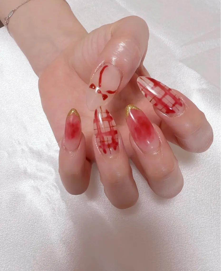 ネイル リボン nail lumièreのネイルデザイン