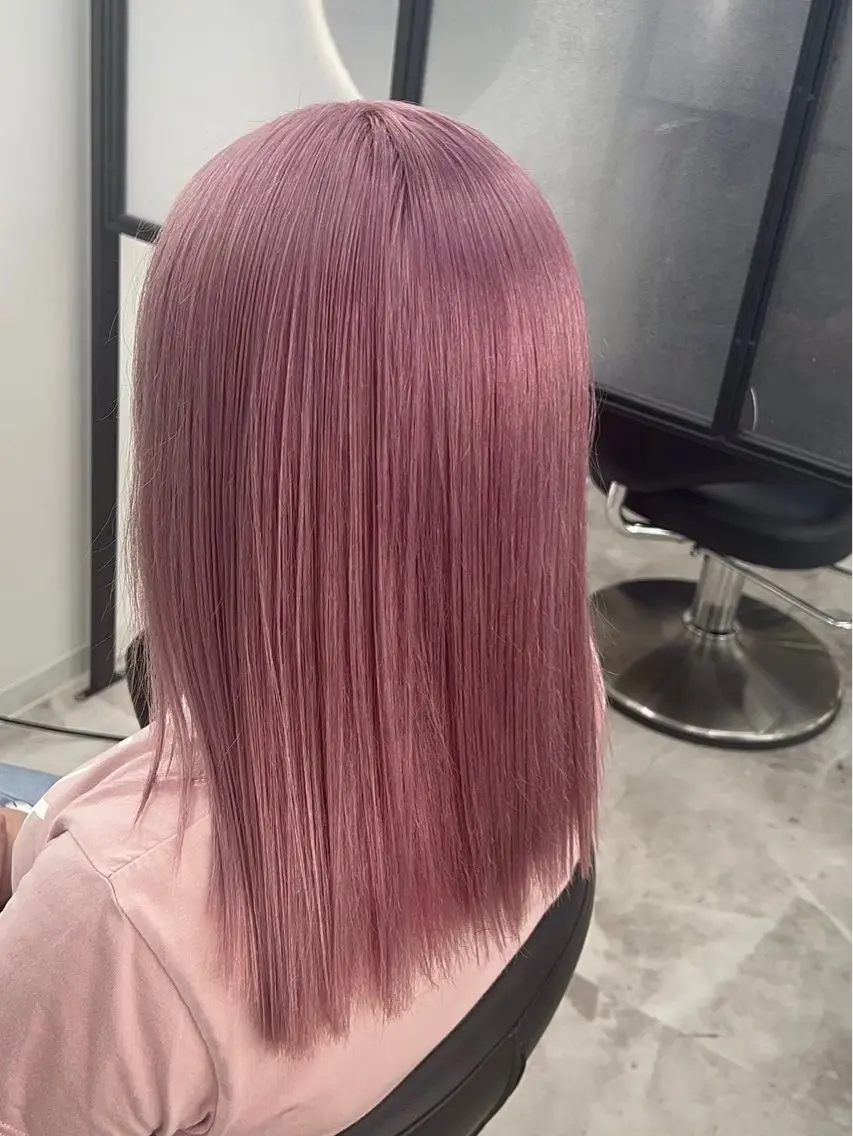 セミロング ヘアカラー Marin 💗暖色カラー💗のヘアスタイル