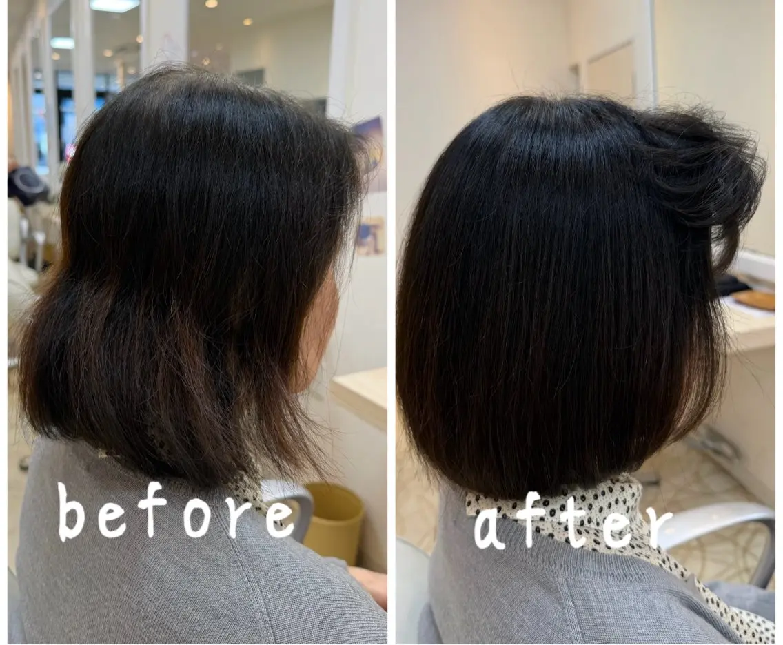 ミディアム カット ヘアカラー トリートメント 高橋 佑介のヘアスタイル