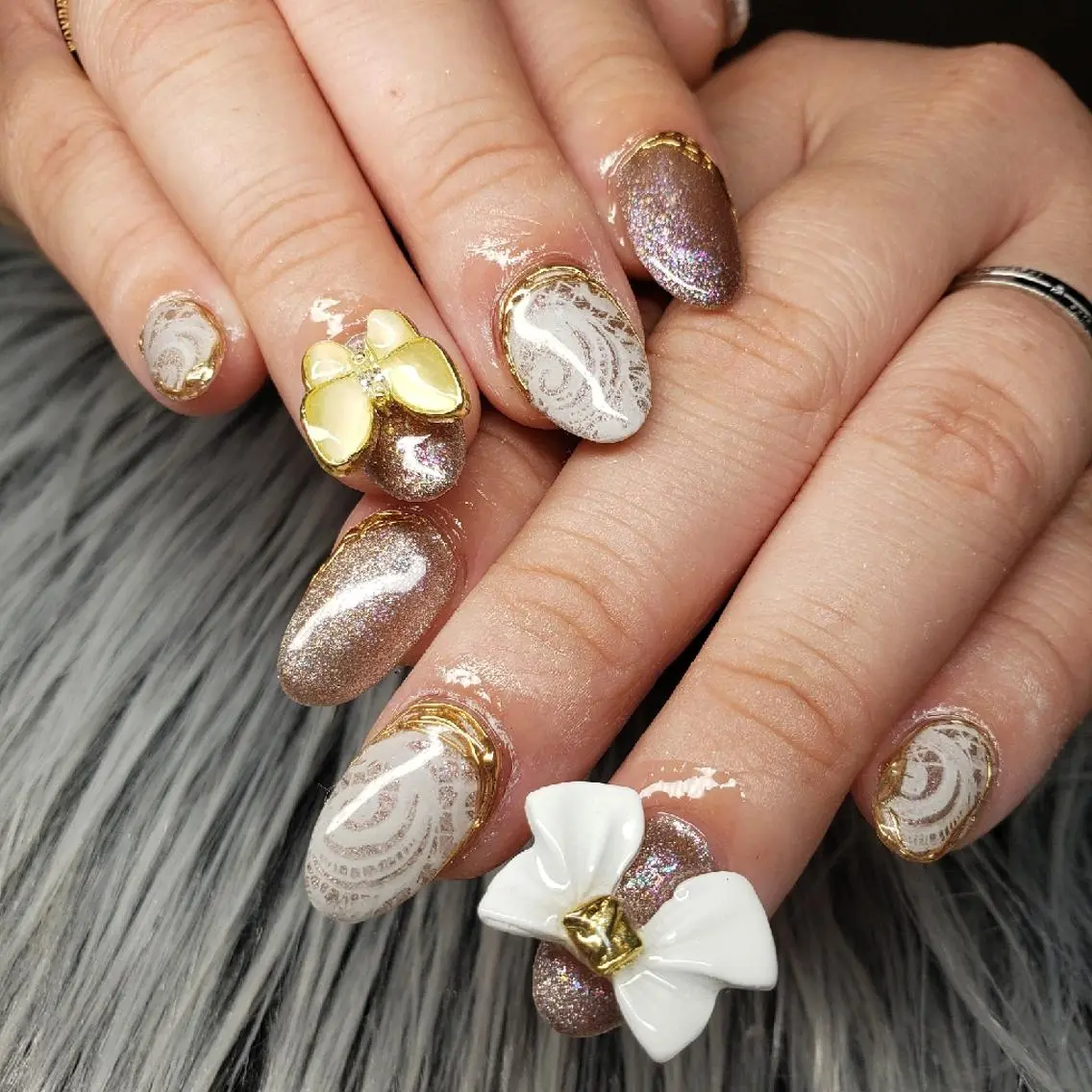 ネイル レース ミラーネイル ハンドネイル Nail salon Coco【溝の口駅】のネイルデザイン