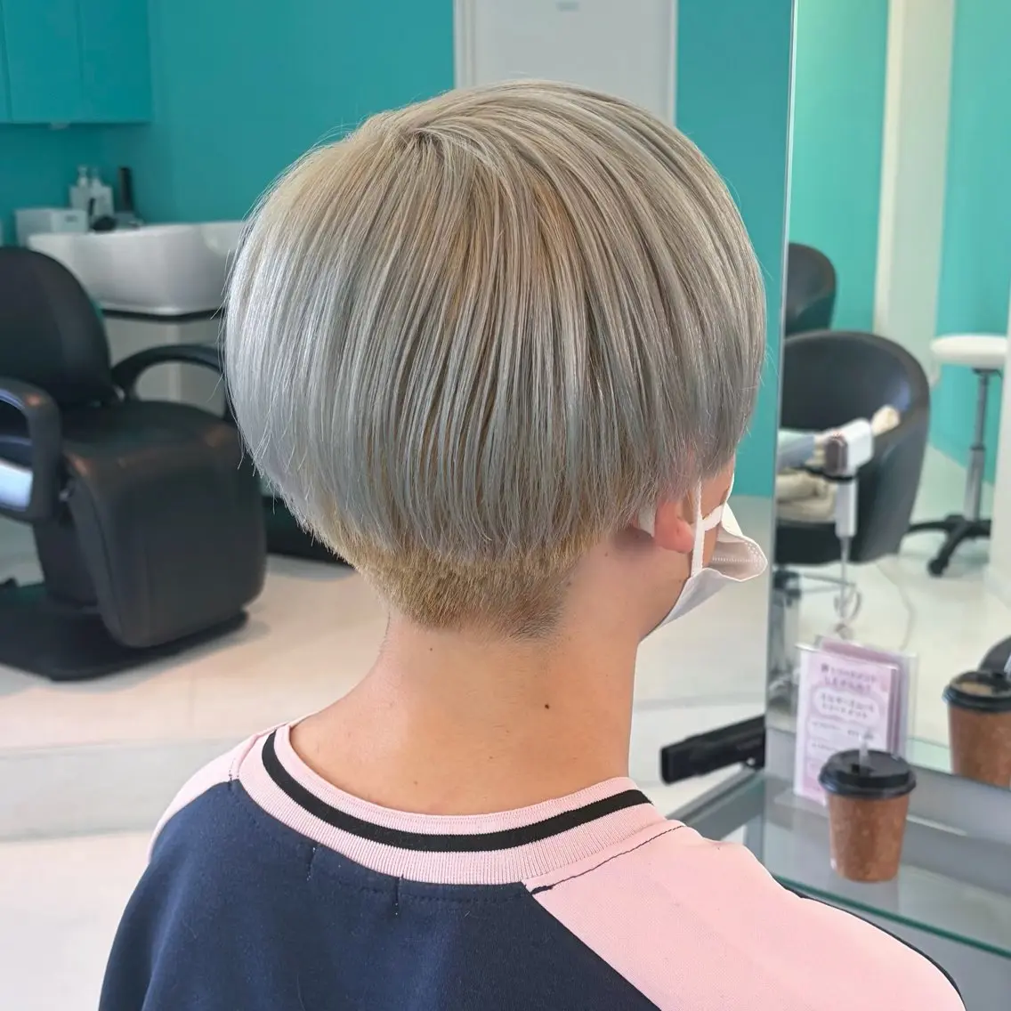 ショート カラー メンズ シルバー カット ヘアカラー トリートメント デザインカラー/ ボブ/Natsukiのヘアスタイル