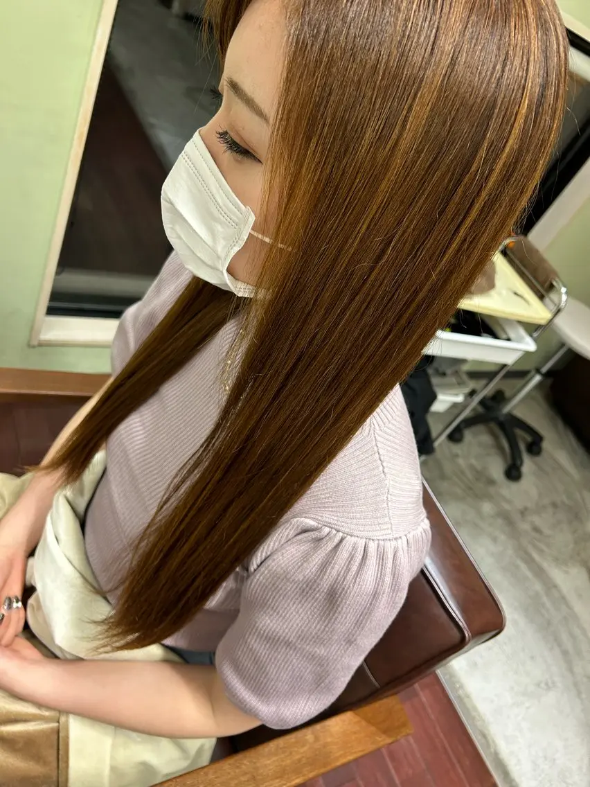 ロング Mao 🎀bob 赤み撃退🌿艶カラーのヘアスタイル