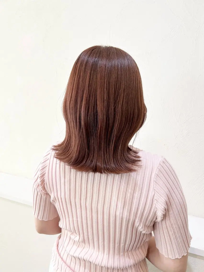 ミディアム ピンクブラウン カット ヘアカラー 【SET-UP】高橋 海輝のヘアスタイル
