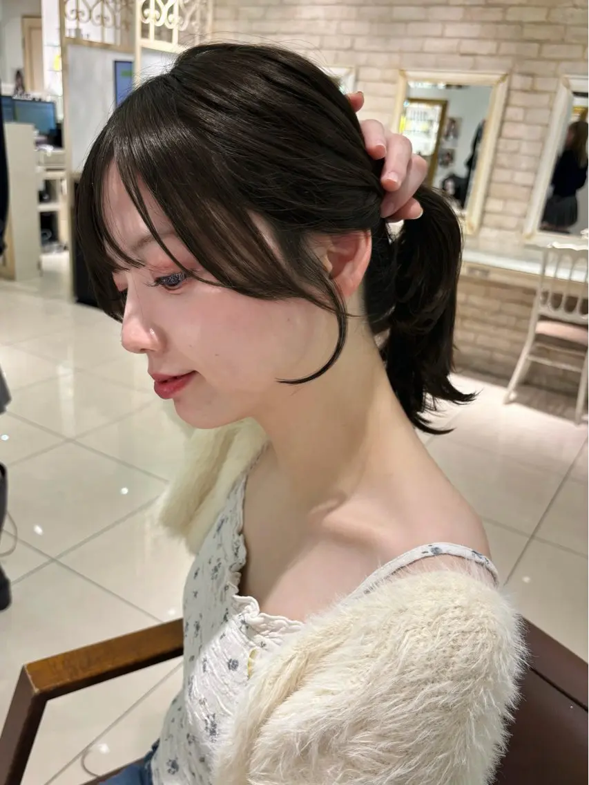 ミディアム カット ヘアカラー トリートメント 縮毛・髪質改善🩰 mai🐰ྀི🤍のヘアスタイル