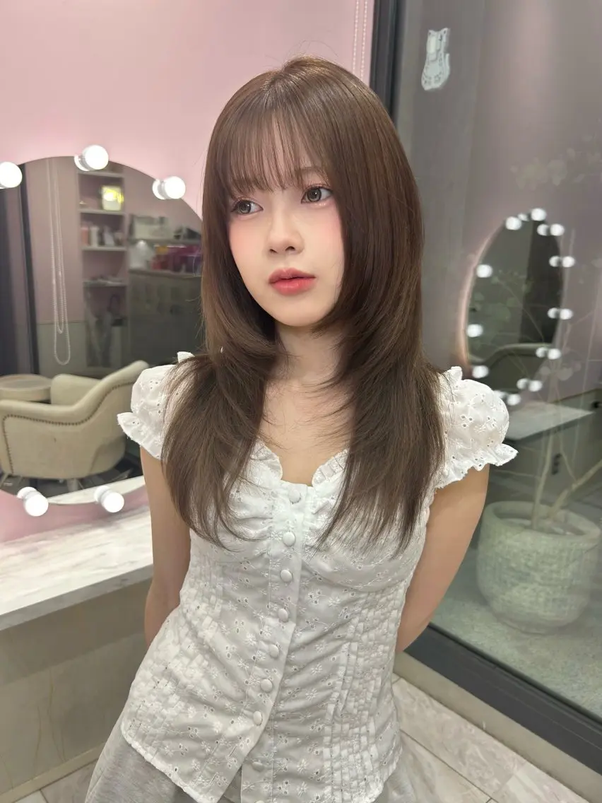 ミディアム 韓国風ヘア レイヤーカット カット ヘアカラー トリートメント ✨カラー指名 No.1✨keitaのヘアスタイル