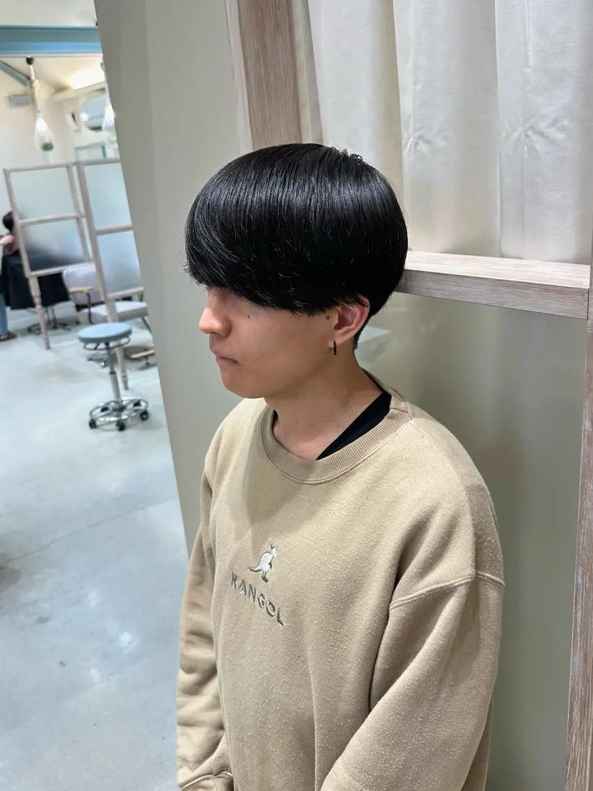 メンズ マッシュ メンズパーマ N,SOL / 岩上 新大のヘアスタイル