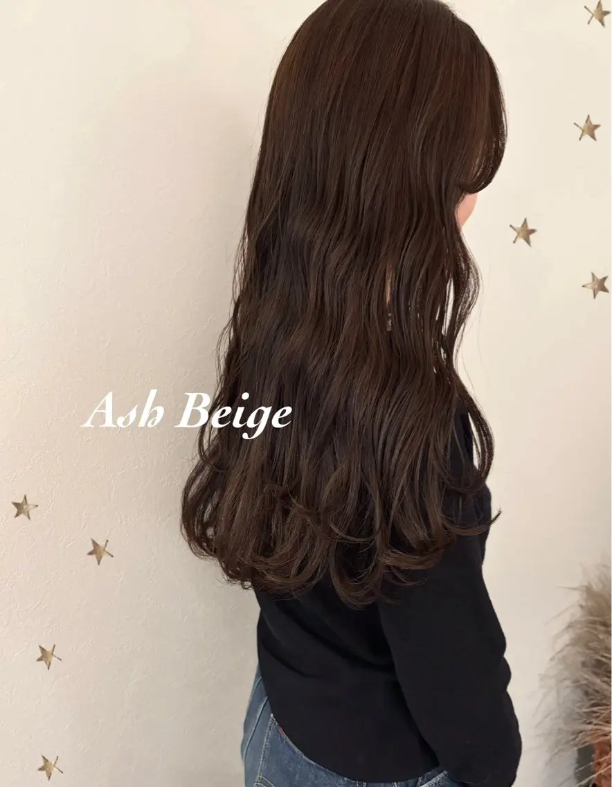 ロング カラー カット ヘアカラー 市川 千夏のヘアスタイル