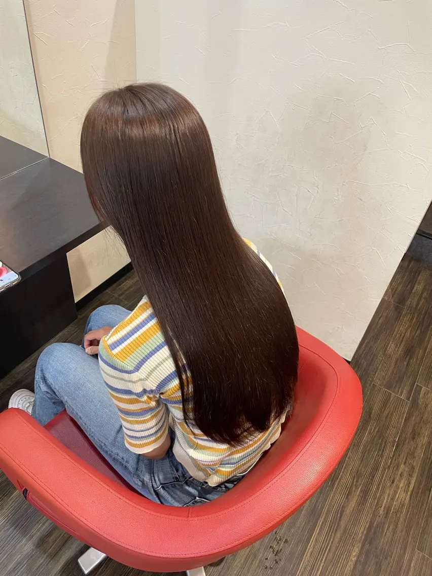 ロング カラー 髪質改善 トリートメント 脇 麻紘のヘアスタイル