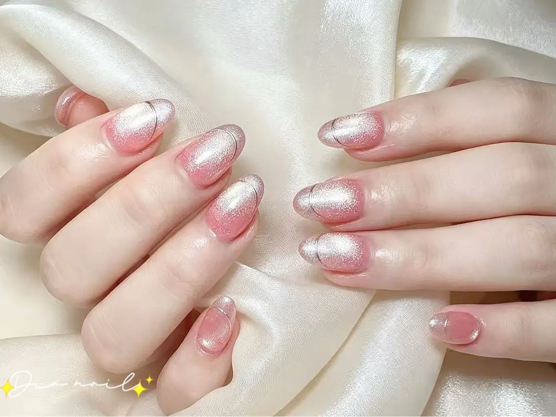 ネイル フットネイル 韓国ネイル レース マグネットネイル ニュアンスネイル ハンドネイル Dia nail サロンのネイルデザイン