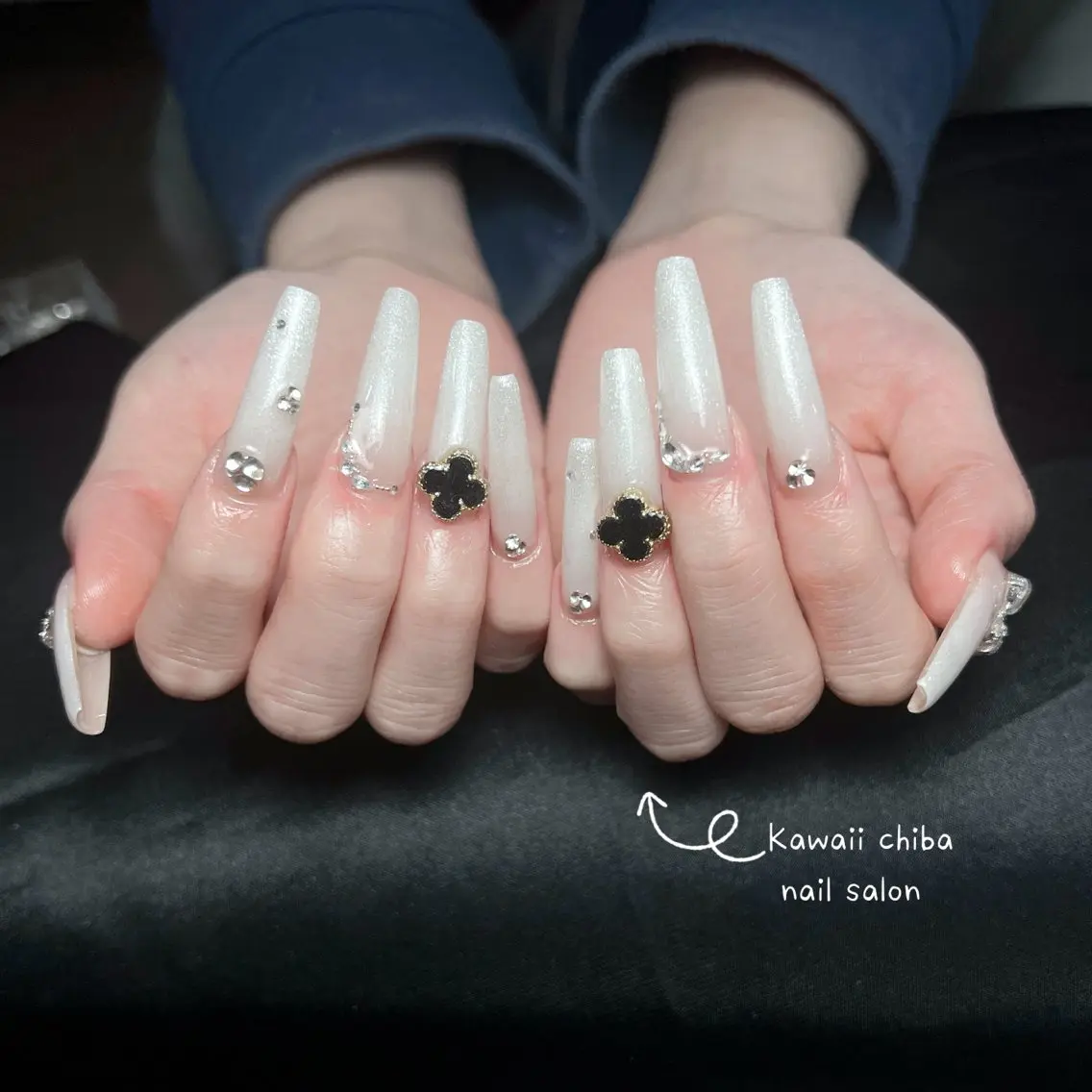 ネイル アートネイル クリアネイル ドット フラッシュネイル フレンチネイル Kawaii _Nailのネイルデザイン