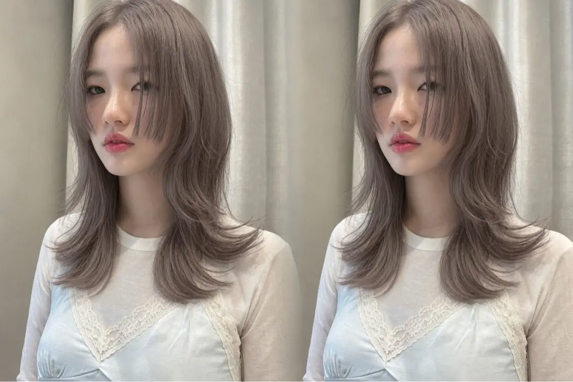 ミディアム ヘアカラー トリートメント ヘアセット ‎‎🤍艶髪 × 透明感カラー│フウカのヘアスタイル