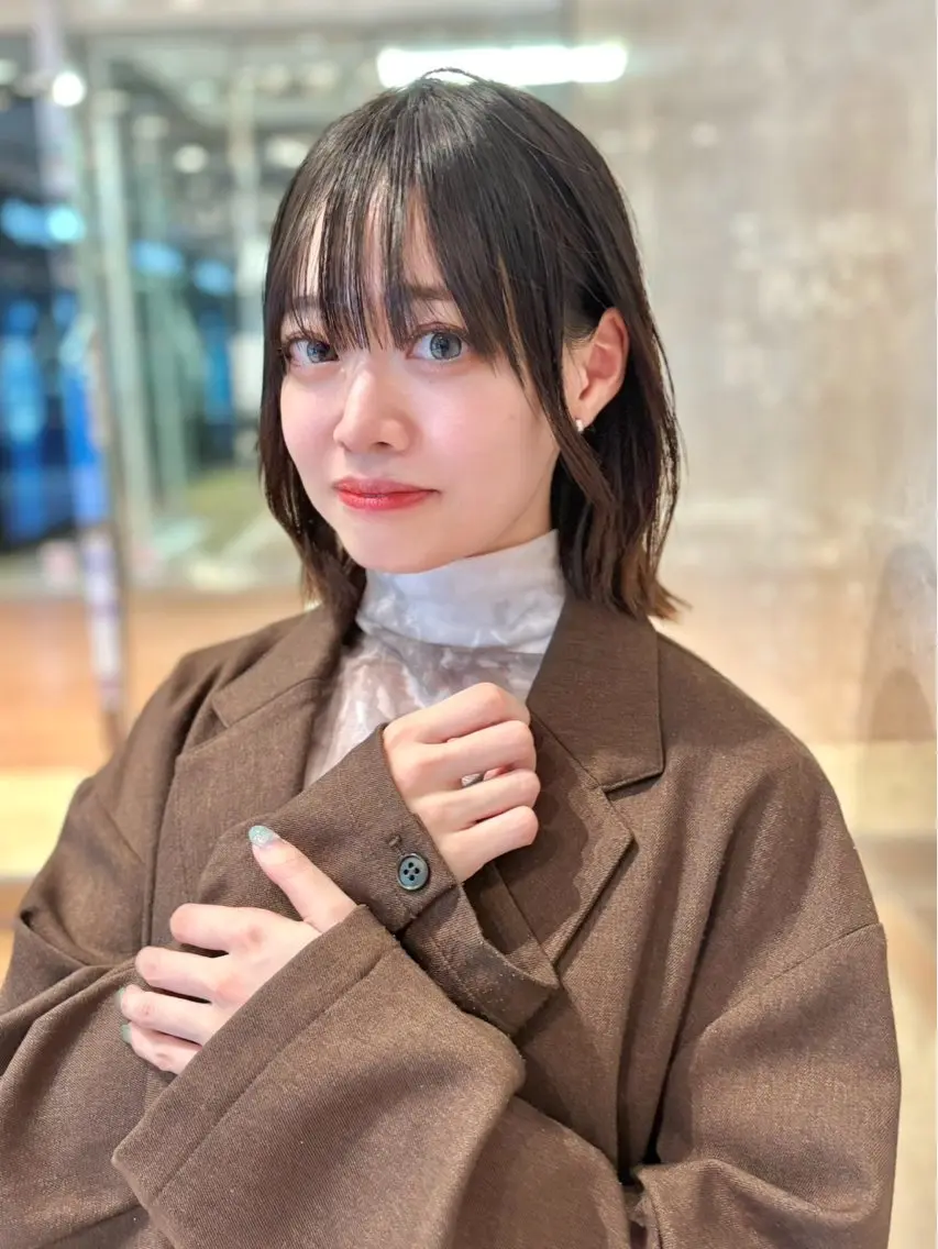 ミディアム カラー 柴田 搭司のヘアスタイル