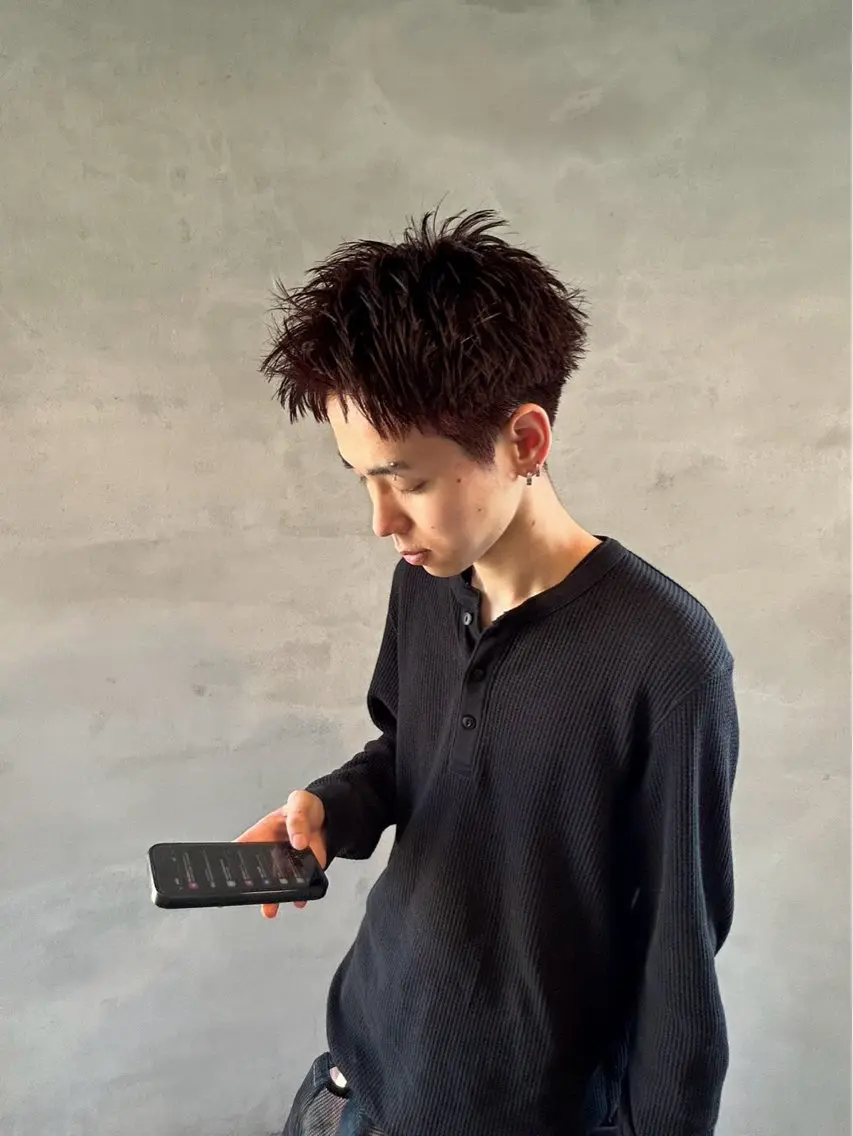 ショート カラー メンズ 川角 柚葵のヘアスタイル