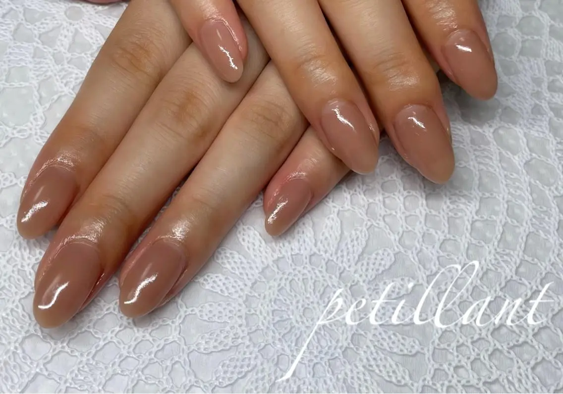 ネイル ワンカラーネイル シンプルネイル nail salon petillantのネイルデザイン