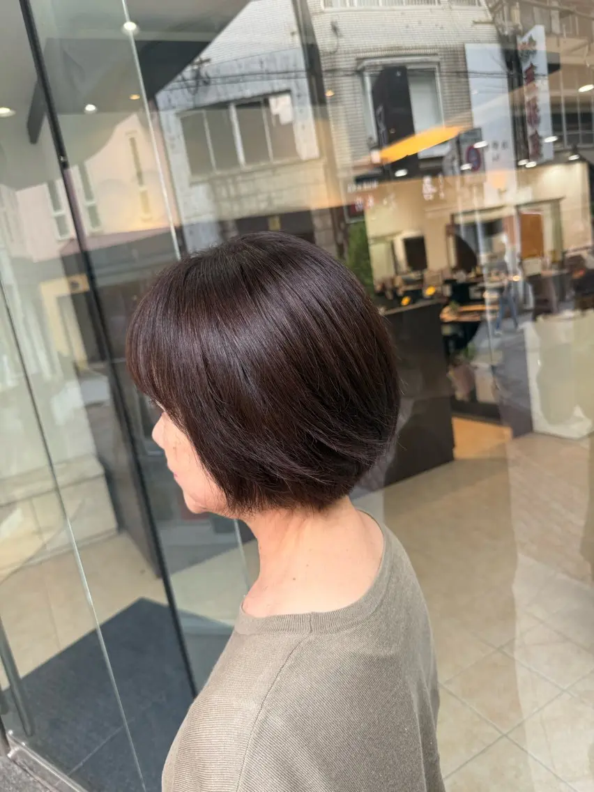 ショート ショートボブ 丸みショート ボブ ショートヘア カット DECOR おりん丸。のヘアスタイル