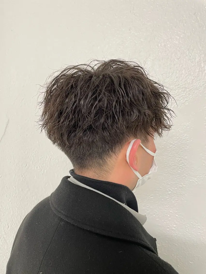 パーマ メンズ センターパート マッシュ メンズパーマ ニュアンスパーマ スパイラルパーマ カット パーマ 國井 誠/メンズカットのヘアスタイル