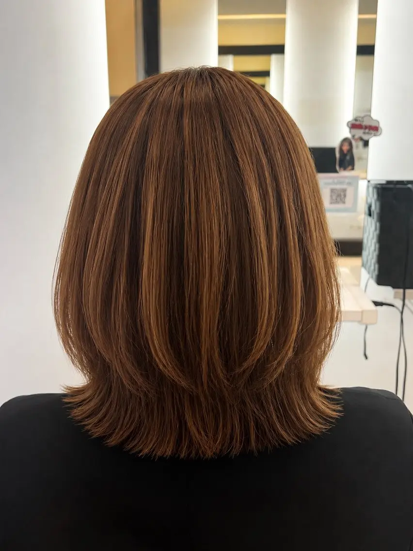 ミディアム ミディアムレイヤー レイヤーカット カット 🫧‪モデル募集 純菜🫧のヘアスタイル