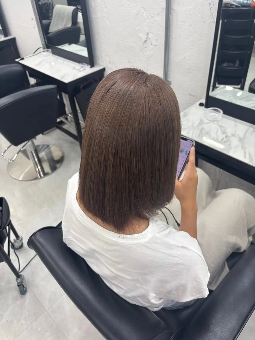 ミディアム カラー ヘアカラー ブリーチ/エクステ モデル募集中🖤のヘアスタイル