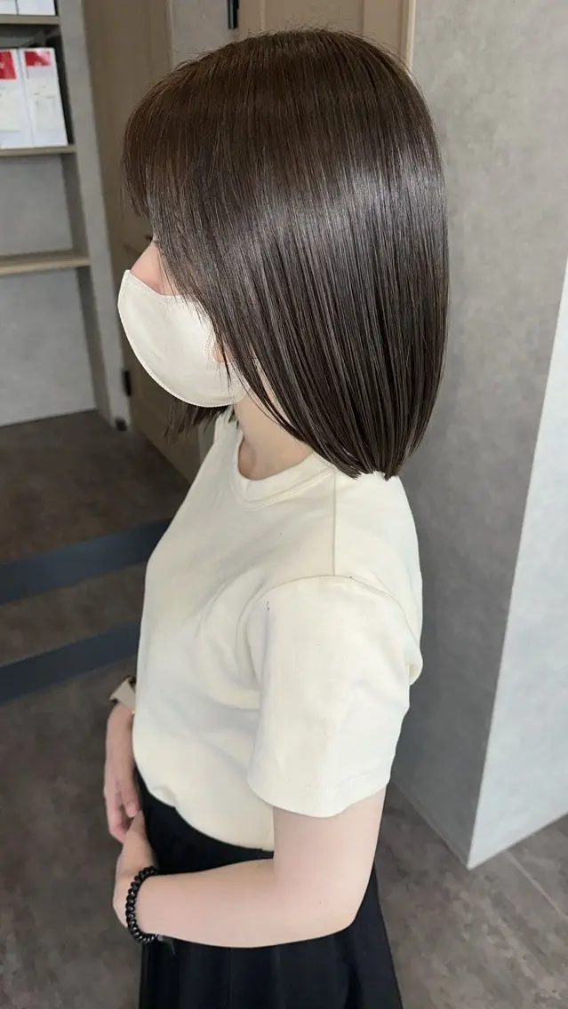 カラー 縮毛矯正 カノエ小串店 /スタッフモデルのヘアスタイル