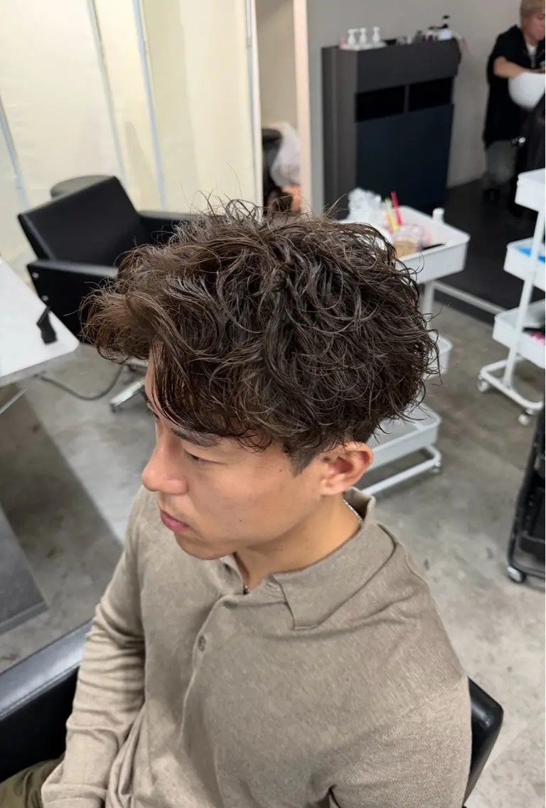 パーマ カット パーマ トリートメント シャドウパーマ/立川 メンズ/コタロウのヘアスタイル