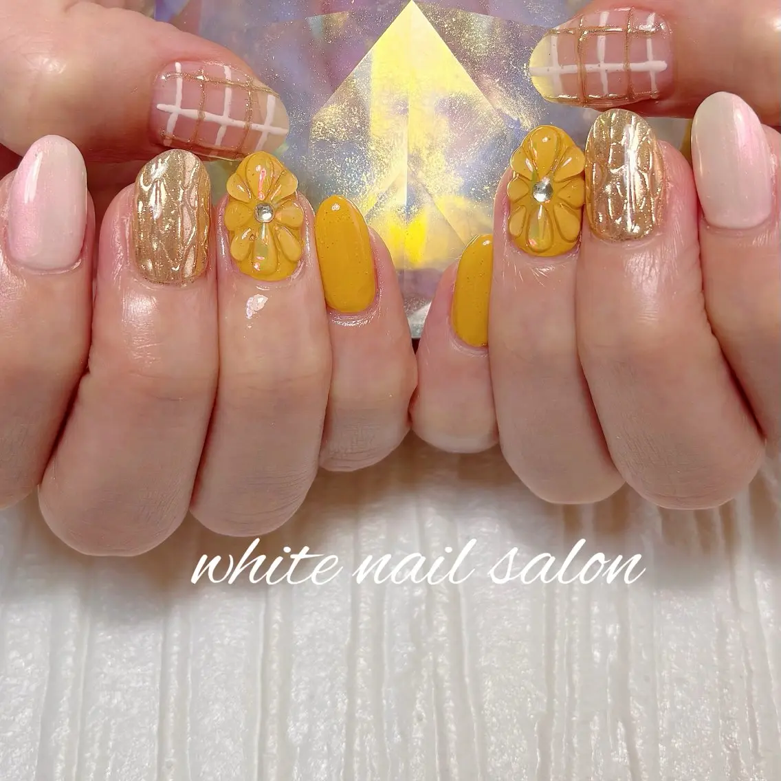 ネイル フットネイル ラメ(グリッター) ハンドネイル white nail salonのネイルデザイン