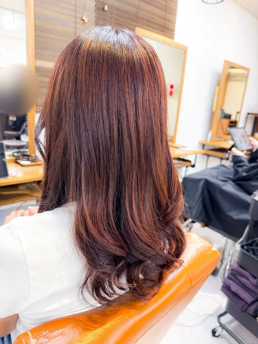 ロング カラー lore umeのヘアスタイル