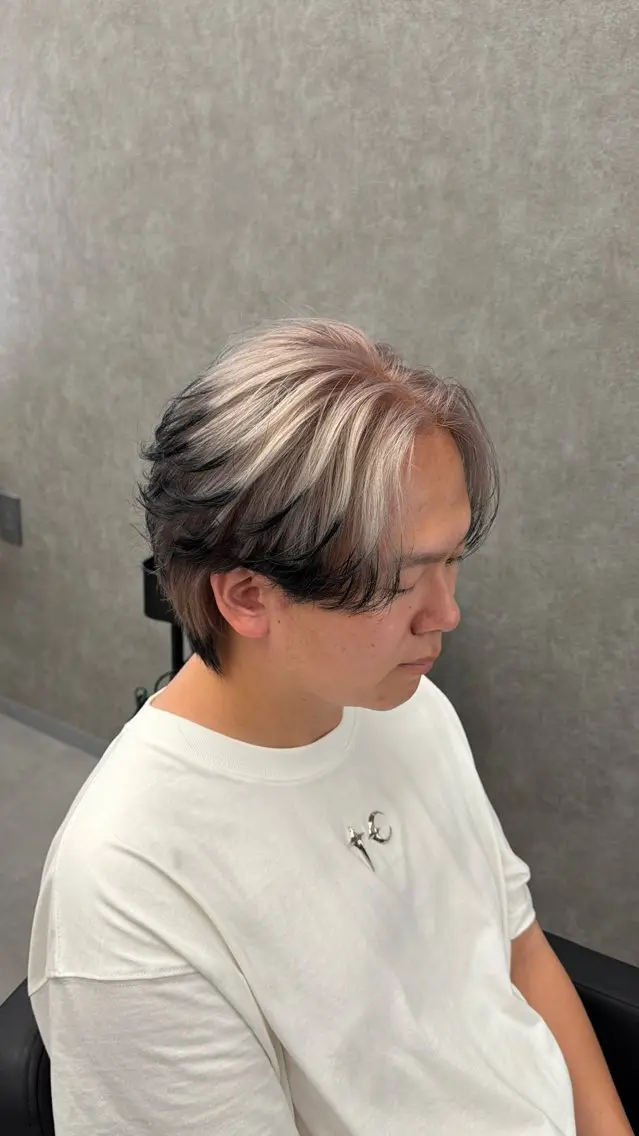 カラー メンズ メンズブリーチ ブリーチ カット ヘアカラー 札幌メンズ指名 No. 1/光👑のヘアスタイル