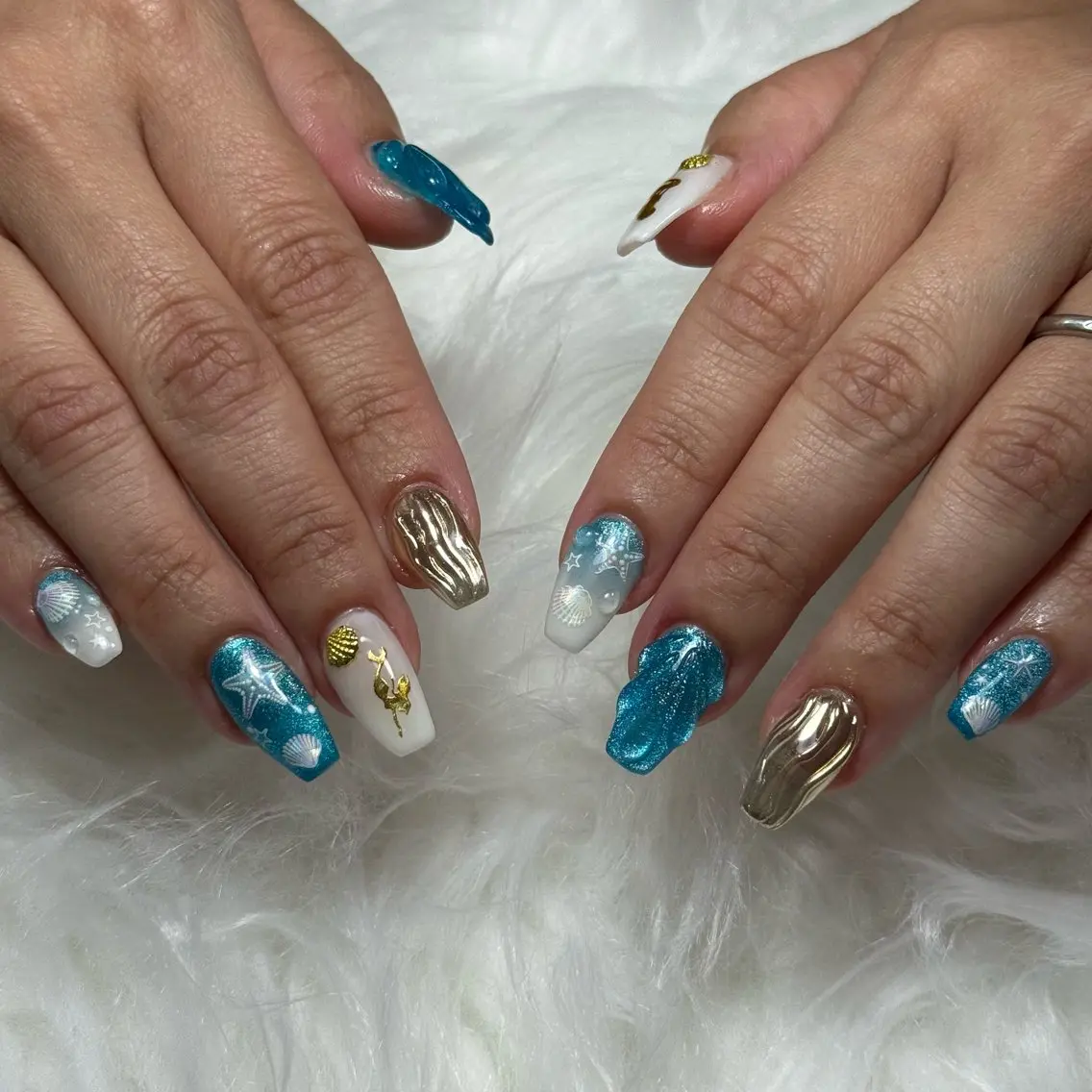 ネイル 夏ネイル ネイルチップ ハンドネイル L'ino nailのネイルデザイン