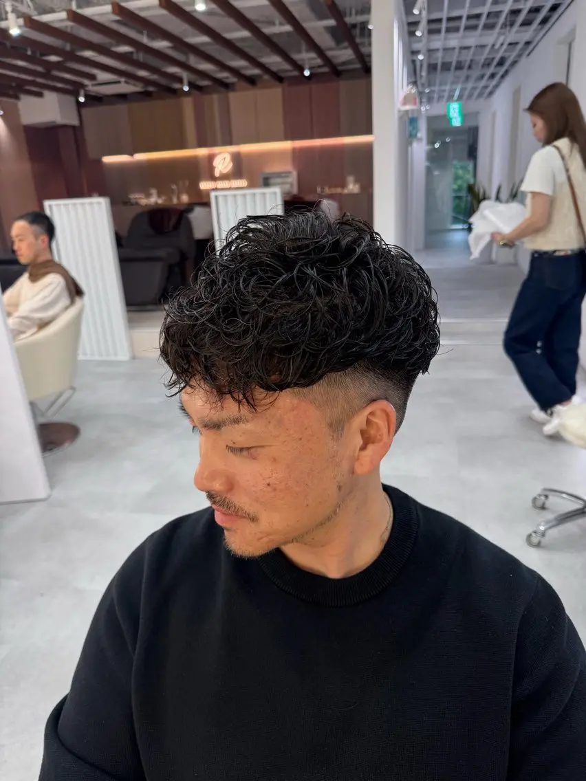 パーマ メンズ カット パーマ ヘアセット KAITO メンズ特化美容師のヘアスタイル