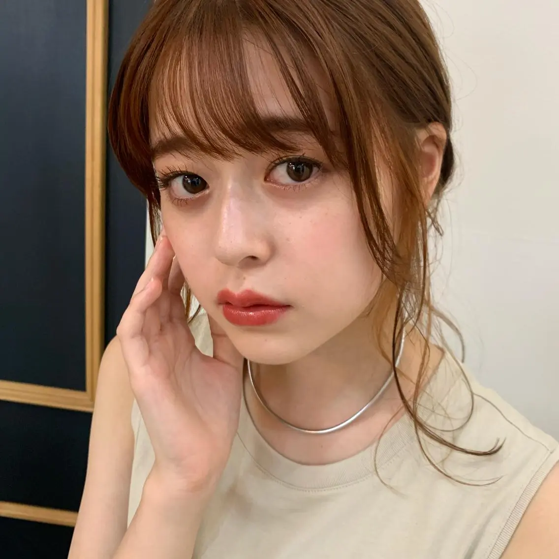 セミロング カラー 顔周りカット シースルーバング HARUKA ⭐️モデル募集中⭐️のヘアスタイル