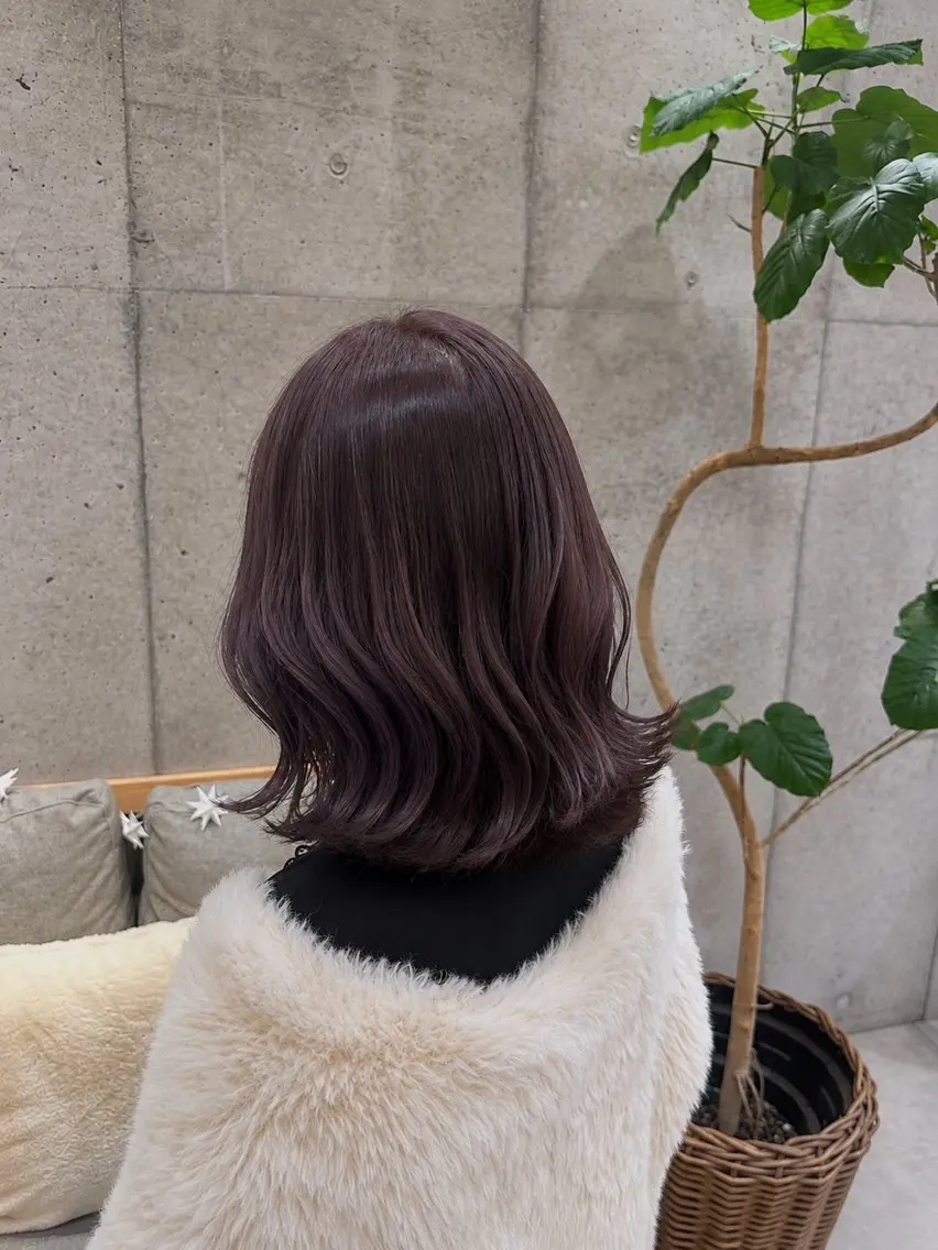 セミロング ラベンダーブラウン Sugar 🌷Ayaka🌷のヘアスタイル