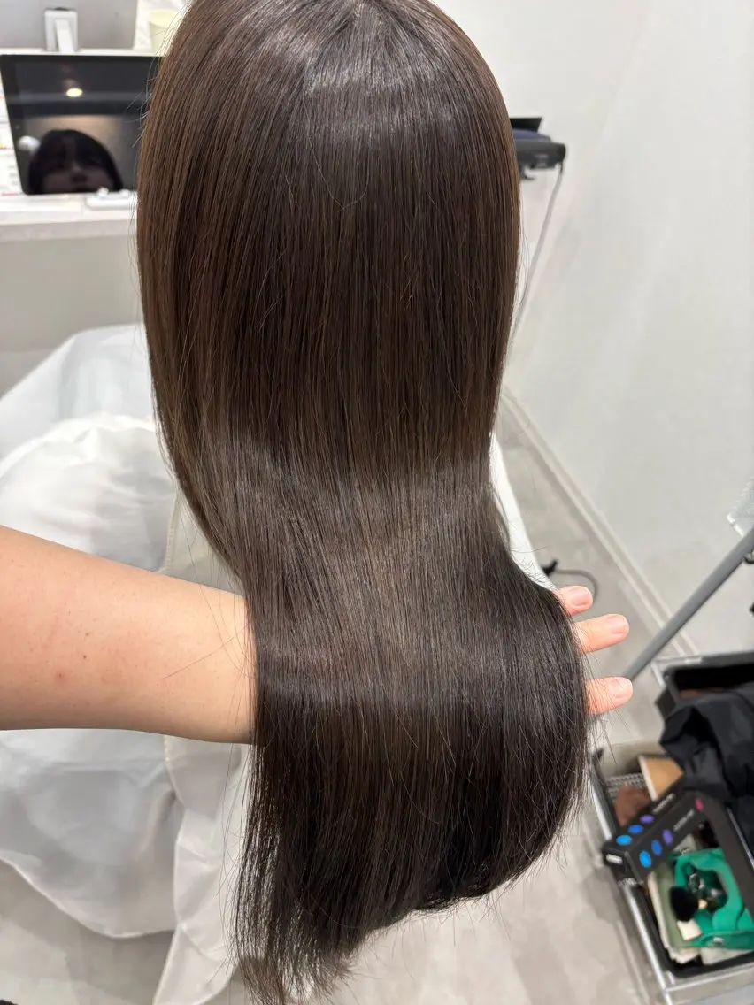 ロング カラー ベージュカラー 透明感カラー カット ヘアカラー トリートメント ヘッドスパ 髪質改善/透明感 カラー/内藤有須加のヘアスタイル