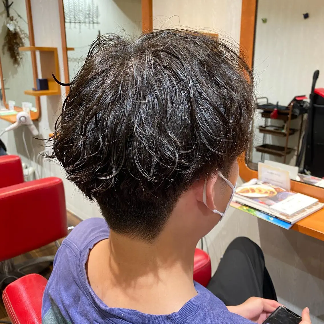 パーマ メンズ 木宮 美緒のヘアスタイル