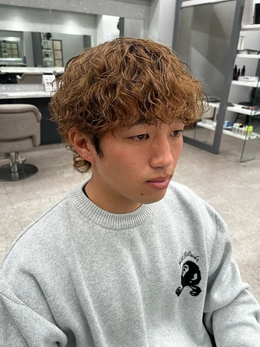 パーマ メンズ カット パーマ 🍐シャドウパーマ メンズ特化/守岡🍐のヘアスタイル
