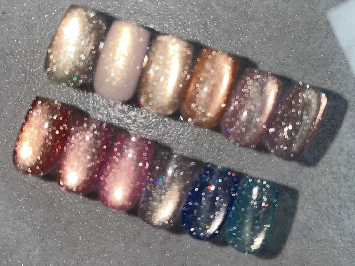 ネイル フラッシュネイル キラキラネイル マグネットネイル matsui nanaseのネイルデザイン