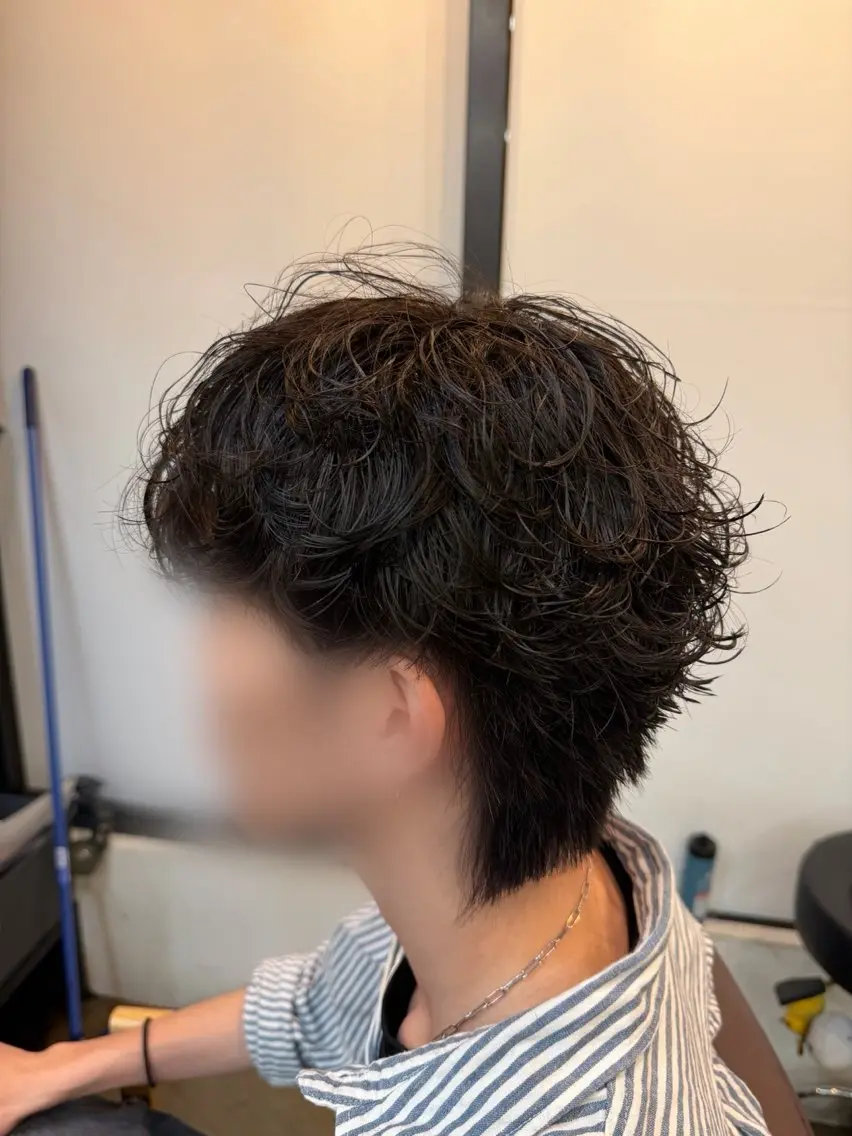 ショート パーマ メンズ カット パーマ 町田メンズパーマ 特化 金井蒔士のヘアスタイル