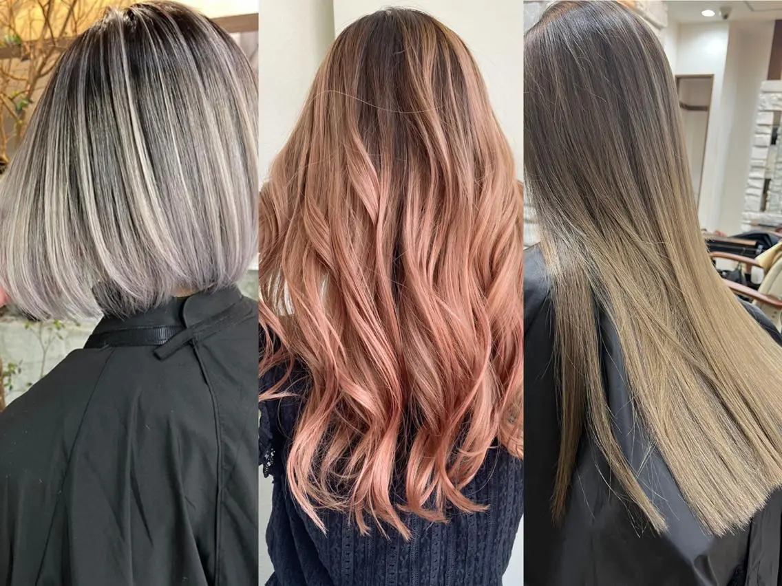 カラー アディクシーカラー バレイヤージュ ベージュカラー ブリーチ ケアブリーチ カット ヘアカラー トリートメント 髪質改善カラー× 美髪ストレート前出のヘアスタイル