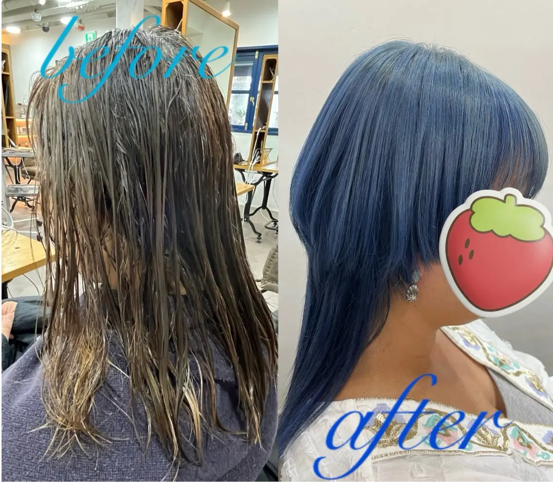 ミディアム カラー ミディアムパーマ ブリーチ デザインカラー カット ヘアカラー 縮毛矯正🌟カラー╱ ╱いいじまのヘアスタイル