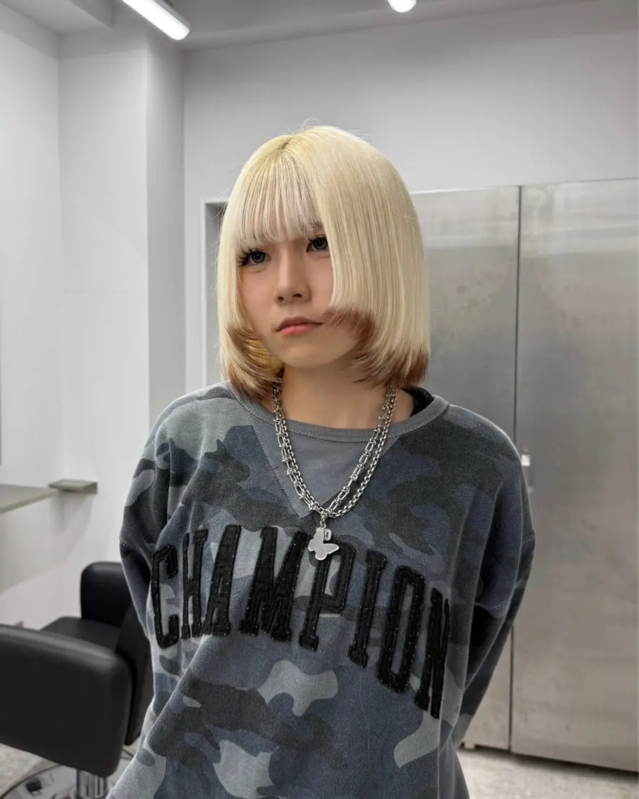 セミロング カラー ヘアカラー 【🥀履歴修正🥀】 ハイトーン職人/拓真のヘアスタイル