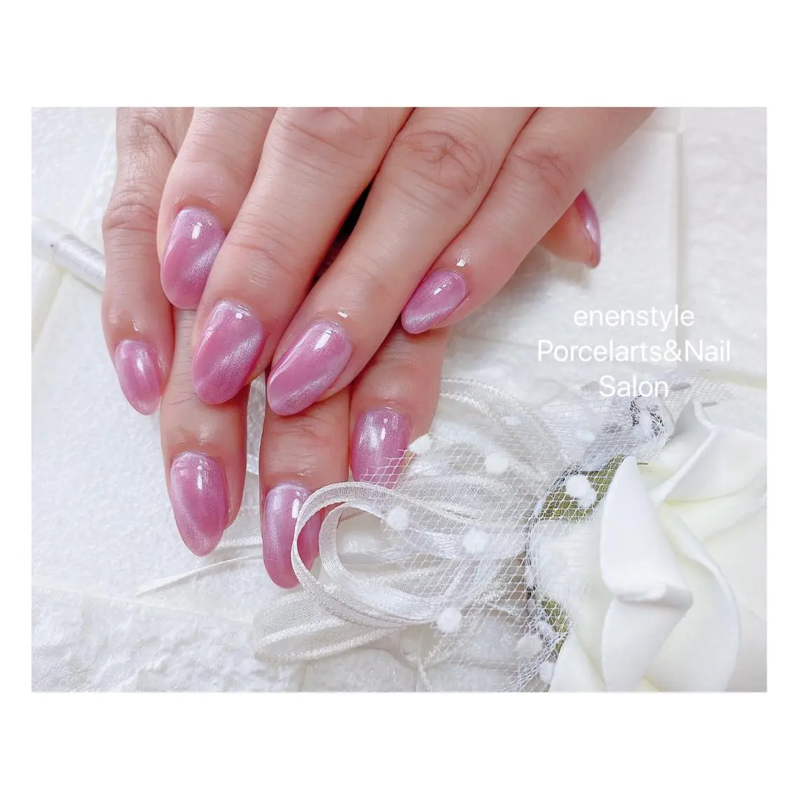 ミディアム ネイル ハンドネイル 🐾enen style 🐾のネイルデザイン