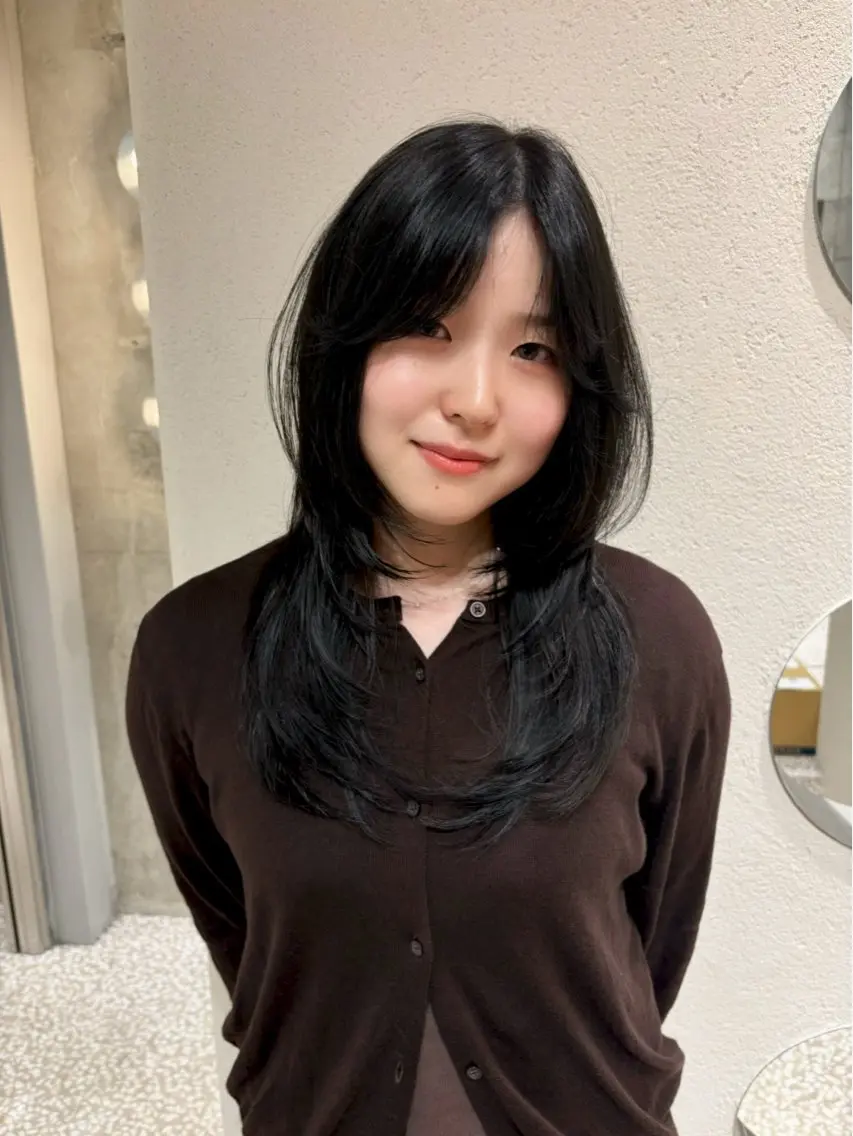 ロング カラー ハッシュカット カット ヘアカラー 大卒フリーランス 美容師☆ぬくいせいなのヘアスタイル