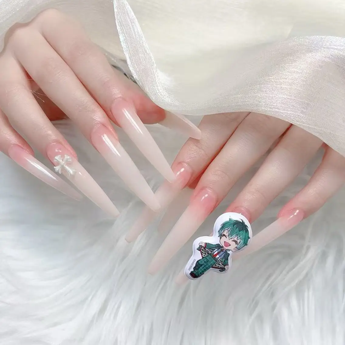 ネイル アニマル柄 チークネイル フラッシュネイル フラワーネイル フットネイル ハンドネイル B·U Nail大宮 長さだし専門店のネイルデザイン