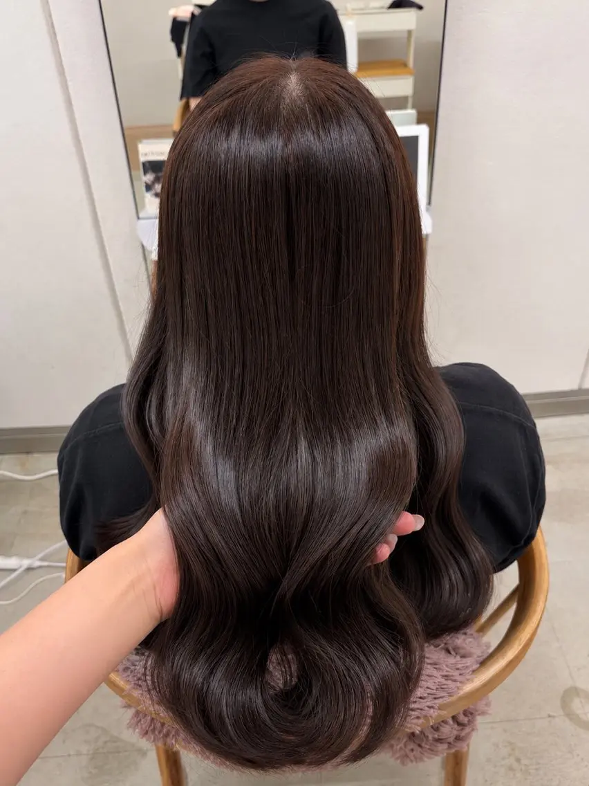セミロング カラー ヘアカラー トリートメント 透明感カラー/名古屋 /栄/木下奈々望のヘアスタイル