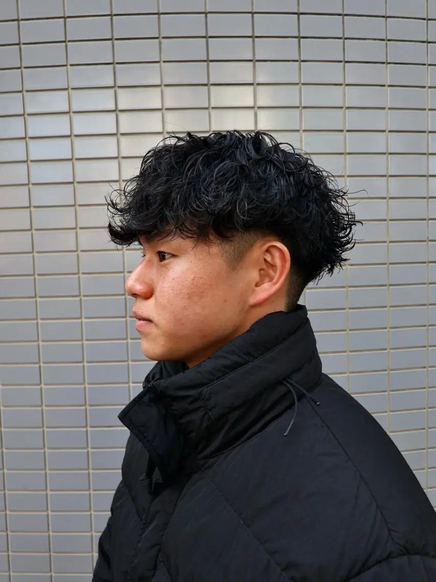 ショート パーマ スパイラルパーマ カット パーマ メンズパーマ梅田 ・川副史晶のヘアスタイル