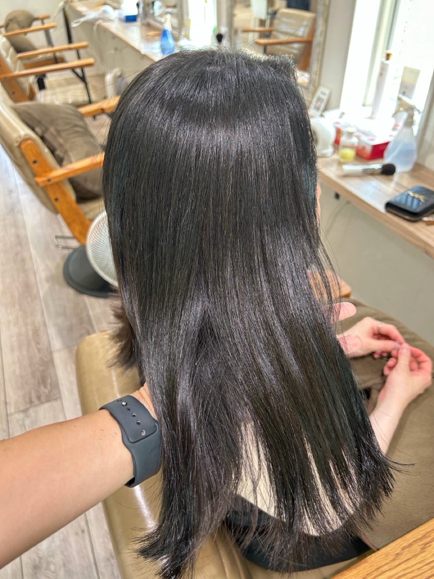 【口コミ限定価格】しっかり染めたい方🖤白髪染めワンカラーの写真