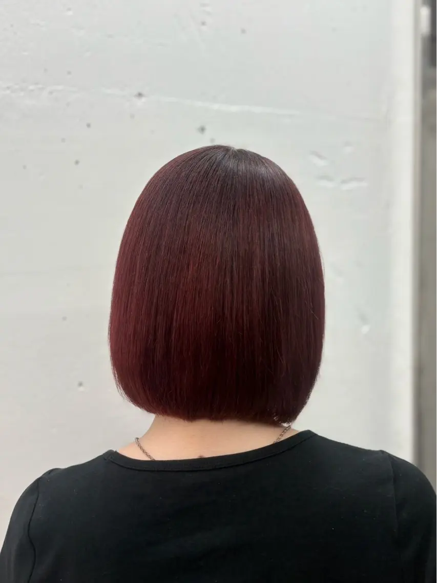 ミディアム カラー ブリーチ ブリーチなしカラー レッドカラー ヘアカラー 🩵しの🩵 JILLSTUDIOのヘアスタイル
