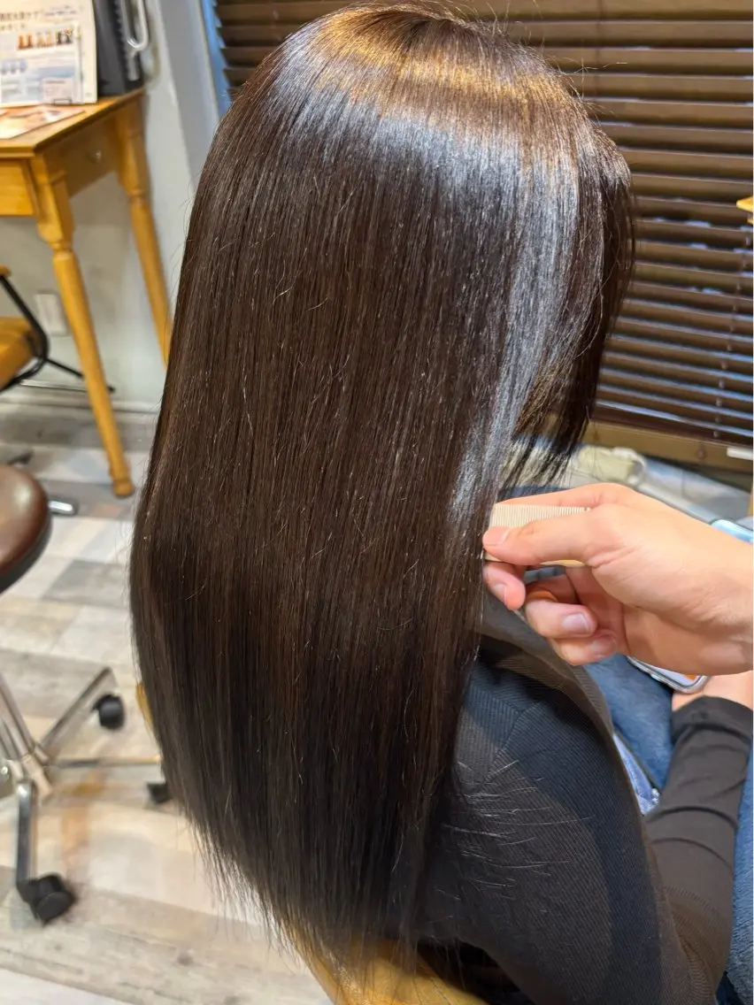 ロング カラー グレージュ ヘアカラー 艶カラー✨ RYUNOSUKEのヘアスタイル