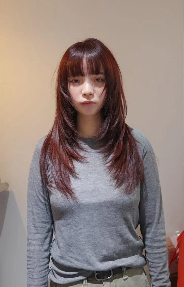 ロング カラー ヘアアレンジ カット ヘアカラー トリートメント opus 店長大和 レイヤー/赤み消しのヘアスタイル