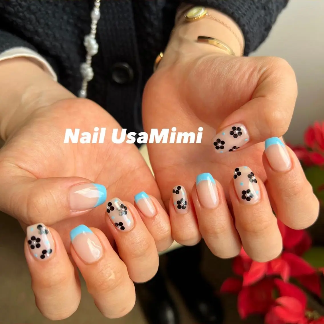 ネイル フットネイル ジェルネイル マグネットネイル 持ち込み ニュアンスネイル 本町ネイルNail UsaMimiのネイルデザイン