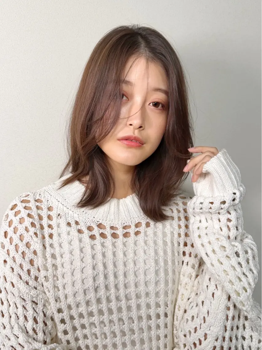 ミディアム カラー 銀座/骨格診断 垢抜けレイヤー/菅原のヘアスタイル